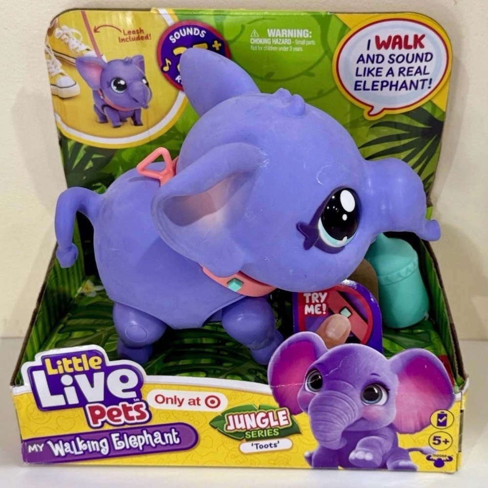Little Live Pets-Walking Elephant-Jungle Series Toots